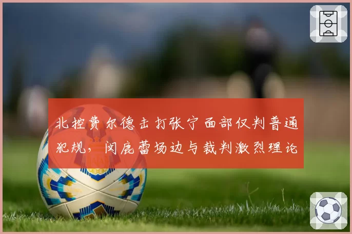 北控费尔德击打张宁面部仅判普通犯规，闵鹿蕾场边与裁判激烈理论？